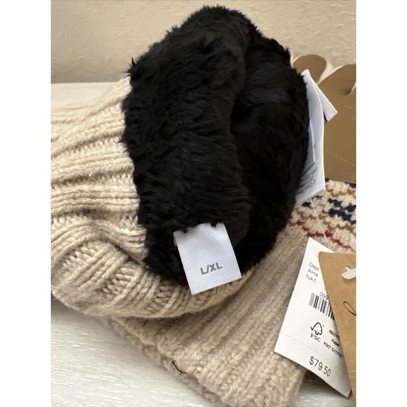 J Crew Mens L/XL Fair Isle Ragg Lambs Wool Gloves Leather Touchscreen Tips Brown - Picture 4 of 4